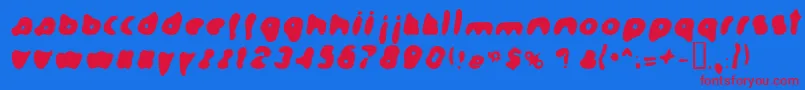 フォントFormation – 赤い文字の青い背景