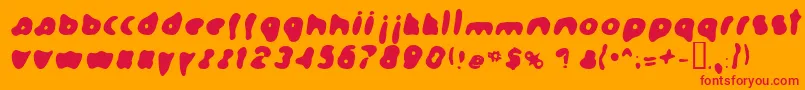 Formation Font – Red Fonts on Orange Background