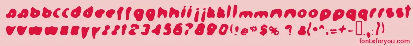 Formation Font – Red Fonts on Pink Background