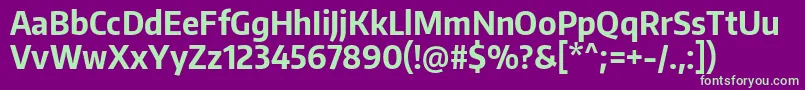 Czcionka EncodesanscondensedBold – zielone czcionki na fioletowym tle