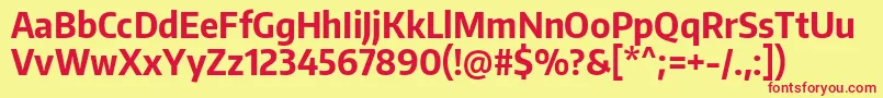 EncodesanscondensedBold Font – Red Fonts on Yellow Background