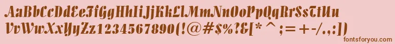 AllegroBt Font – Brown Fonts on Pink Background