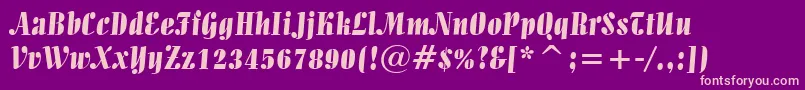 AllegroBt Font – Pink Fonts on Purple Background