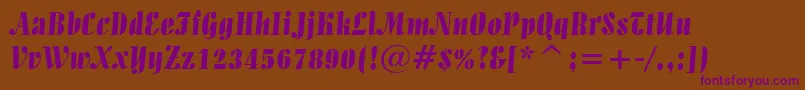 AllegroBt Font – Purple Fonts on Brown Background