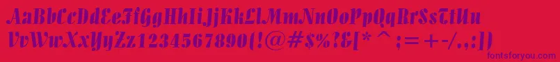 AllegroBt Font – Purple Fonts on Red Background