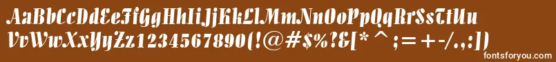 AllegroBt Font – White Fonts on Brown Background