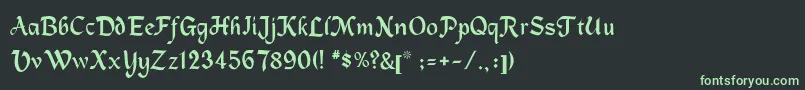 Шрифт BaileyLight – зелёные шрифты на чёрном фоне