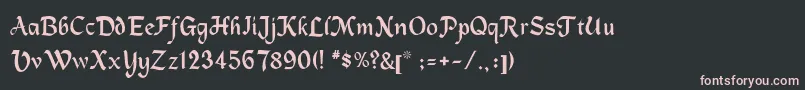 BaileyLight Font – Pink Fonts on Black Background