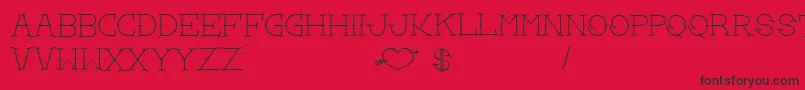 LoveYouMom Font – Black Fonts on Red Background