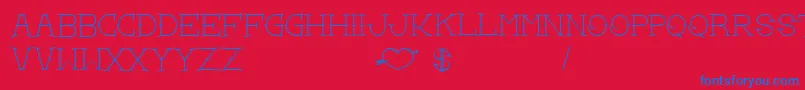 LoveYouMom Font – Blue Fonts on Red Background