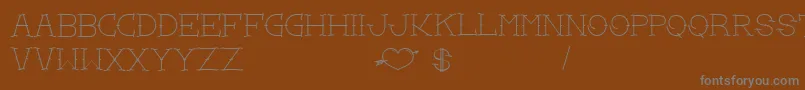 LoveYouMom Font – Gray Fonts on Brown Background