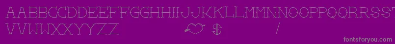 LoveYouMom Font – Gray Fonts on Purple Background
