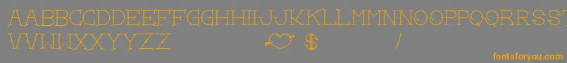 LoveYouMom Font – Orange Fonts on Gray Background