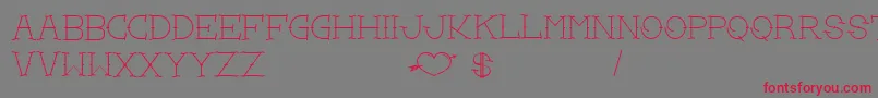 LoveYouMom Font – Red Fonts on Gray Background