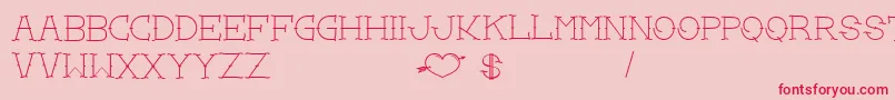 LoveYouMom Font – Red Fonts on Pink Background