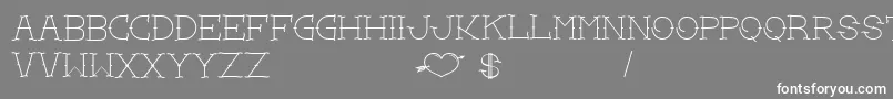 fuente LoveYouMom – Fuentes Blancas Sobre Fondo Gris