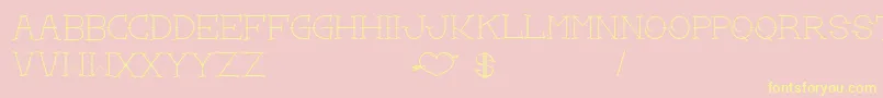 LoveYouMom Font – Yellow Fonts on Pink Background