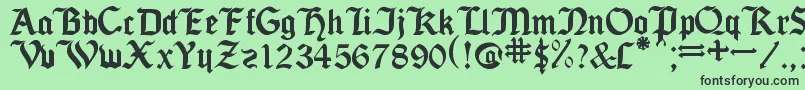 SeagramTfb Font – Black Fonts on Green Background