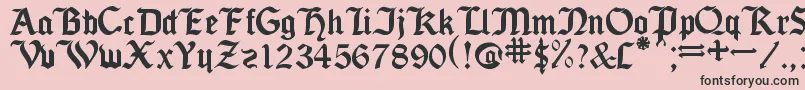 SeagramTfb Font – Black Fonts on Pink Background