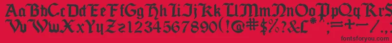 SeagramTfb Font – Black Fonts on Red Background