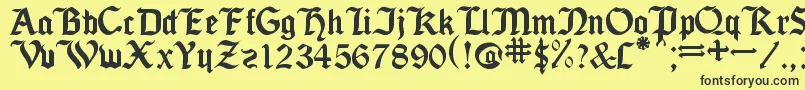 SeagramTfb Font – Black Fonts on Yellow Background