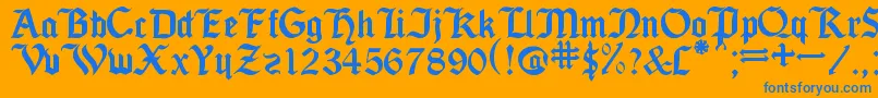 SeagramTfb Font – Blue Fonts on Orange Background