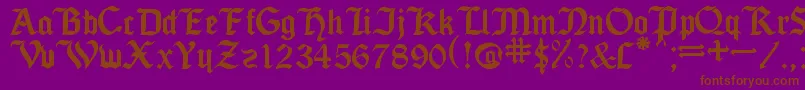 SeagramTfb Font – Brown Fonts on Purple Background