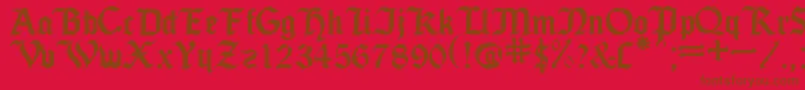 SeagramTfb Font – Brown Fonts on Red Background