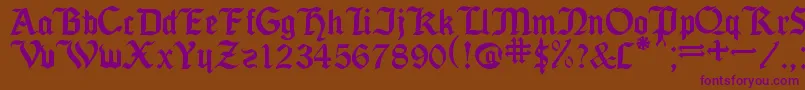 SeagramTfb Font – Purple Fonts on Brown Background