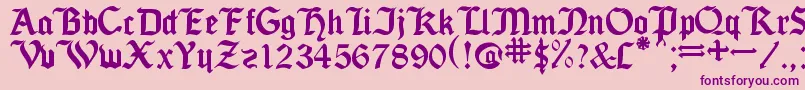 SeagramTfb Font – Purple Fonts on Pink Background
