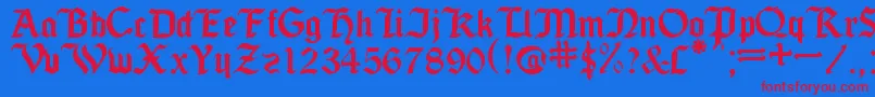 SeagramTfb Font – Red Fonts on Blue Background