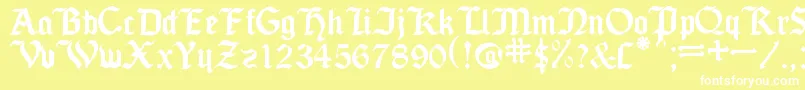 SeagramTfb Font – White Fonts on Yellow Background