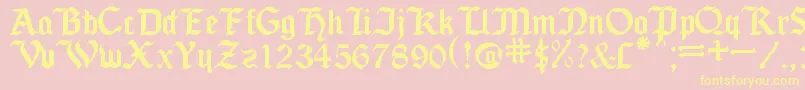 SeagramTfb Font – Yellow Fonts on Pink Background