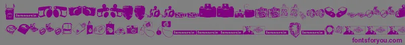 LomonesiaDingbats Font – Purple Fonts on Gray Background