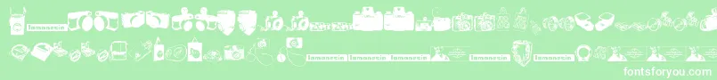 fuente LomonesiaDingbats – Fuentes Blancas Sobre Fondo Verde