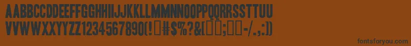 HeadlineOneHplhs Font – Black Fonts on Brown Background