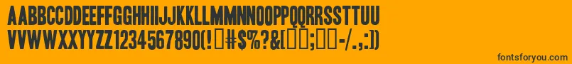 HeadlineOneHplhs Font – Black Fonts on Orange Background