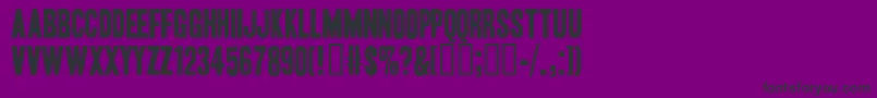 HeadlineOneHplhs Font – Black Fonts on Purple Background