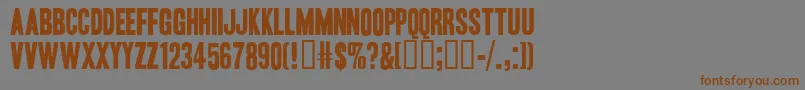 HeadlineOneHplhs Font – Brown Fonts on Gray Background