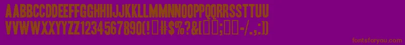 HeadlineOneHplhs Font – Brown Fonts on Purple Background