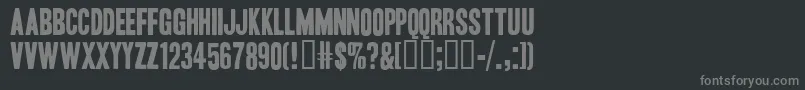 HeadlineOneHplhs Font – Gray Fonts on Black Background