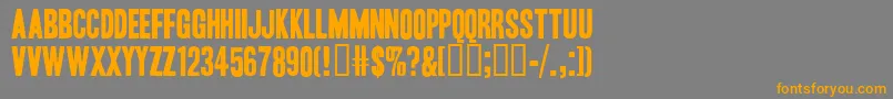 HeadlineOneHplhs Font – Orange Fonts on Gray Background