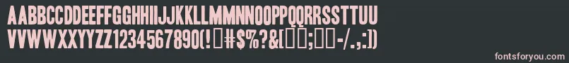 HeadlineOneHplhs Font – Pink Fonts on Black Background