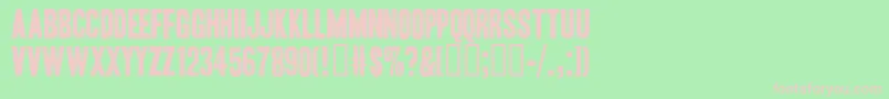 HeadlineOneHplhs Font – Pink Fonts on Green Background