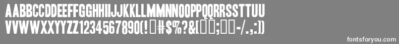 フォントHeadlineOneHplhs – 灰色の背景に白い文字