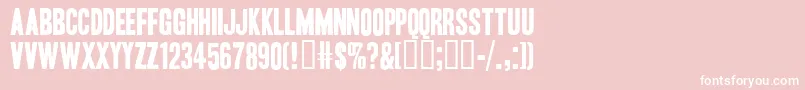 HeadlineOneHplhs Font – White Fonts on Pink Background