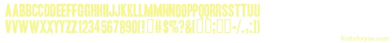 HeadlineOneHplhs Font – Yellow Fonts on White Background