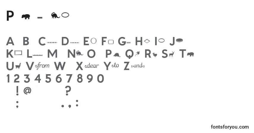 Schriftart Patagoniab – Alphabet, Zahlen, spezielle Symbole