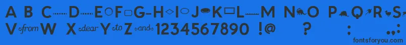 Patagoniab Font – Black Fonts on Blue Background