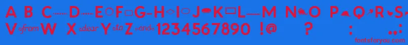 Patagoniab Font – Red Fonts on Blue Background